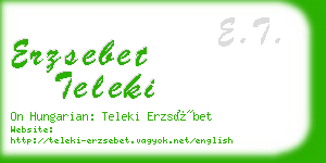 erzsebet teleki business card